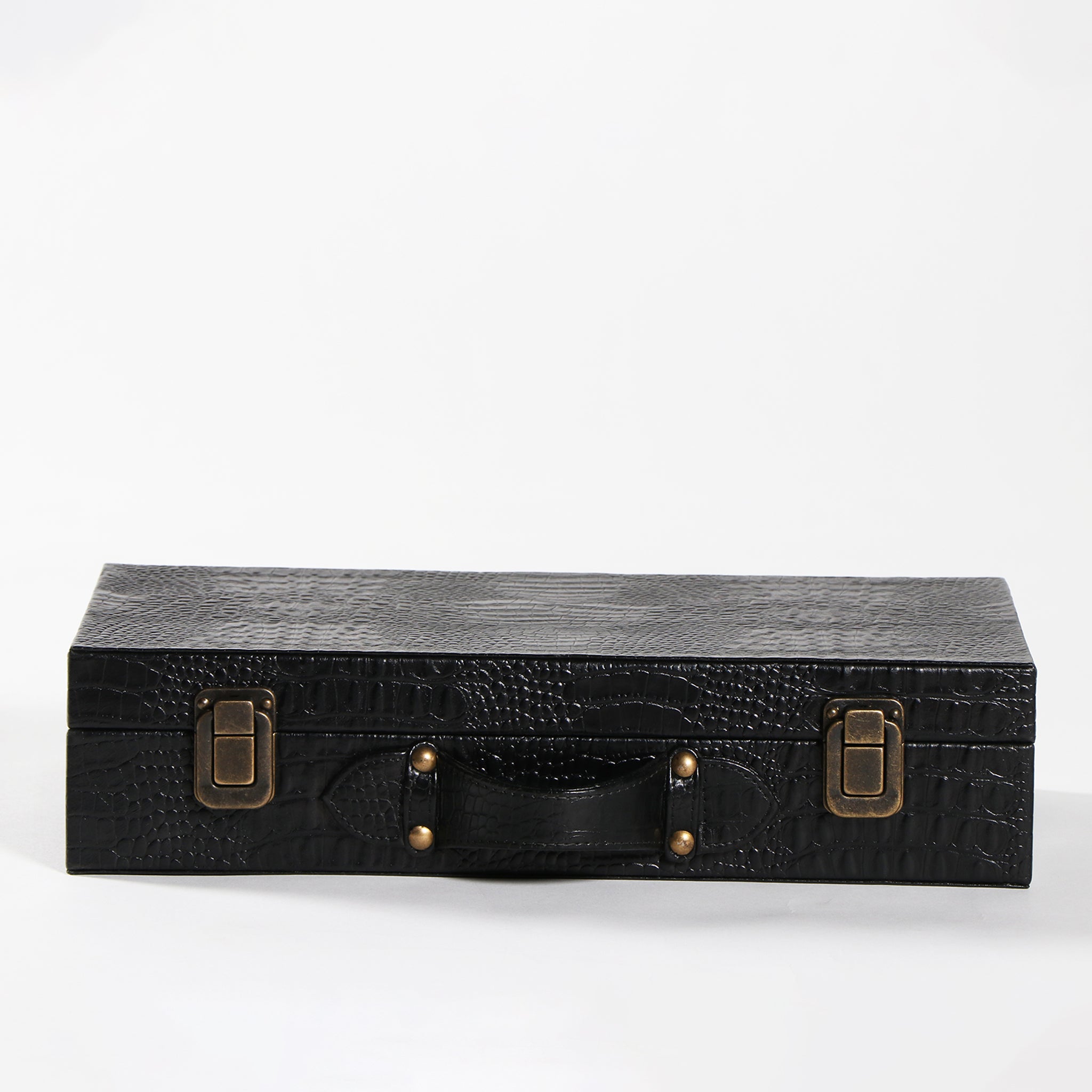 Croco Leather Watch Box For 12 Watches