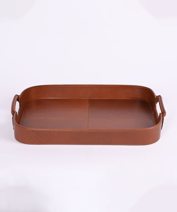 Handcrafted Real Leather Tray