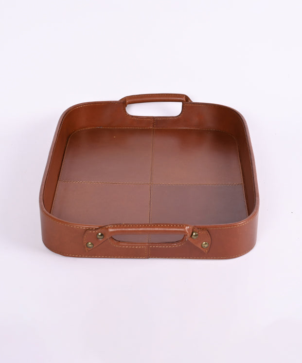 Handcrafted Real Leather Tray