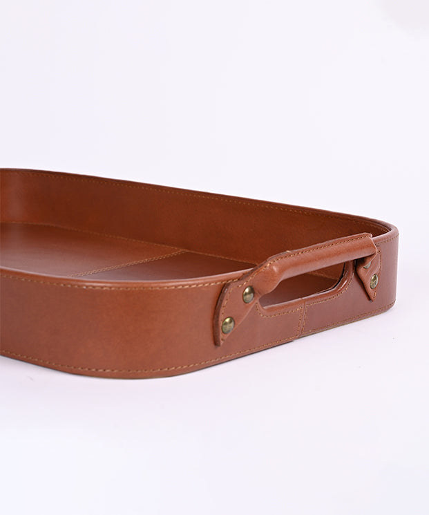 Handcrafted Real Leather Tray