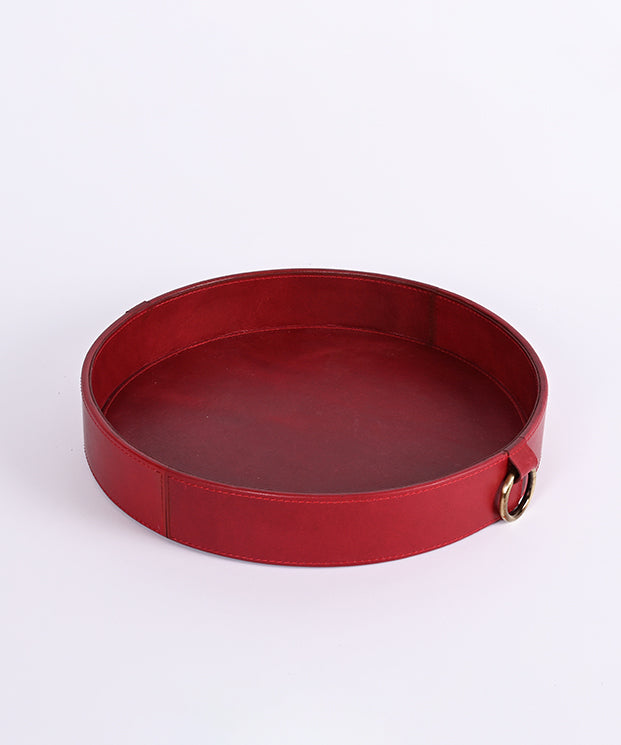 Round Leather Ring Tray