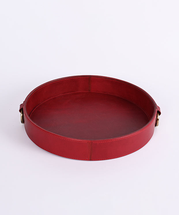 Round Leather Ring Tray