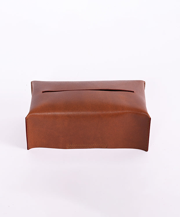 Genuine Leather Long Tissue Box