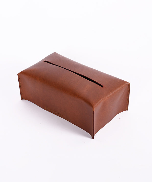 Genuine Leather Long Tissue Box