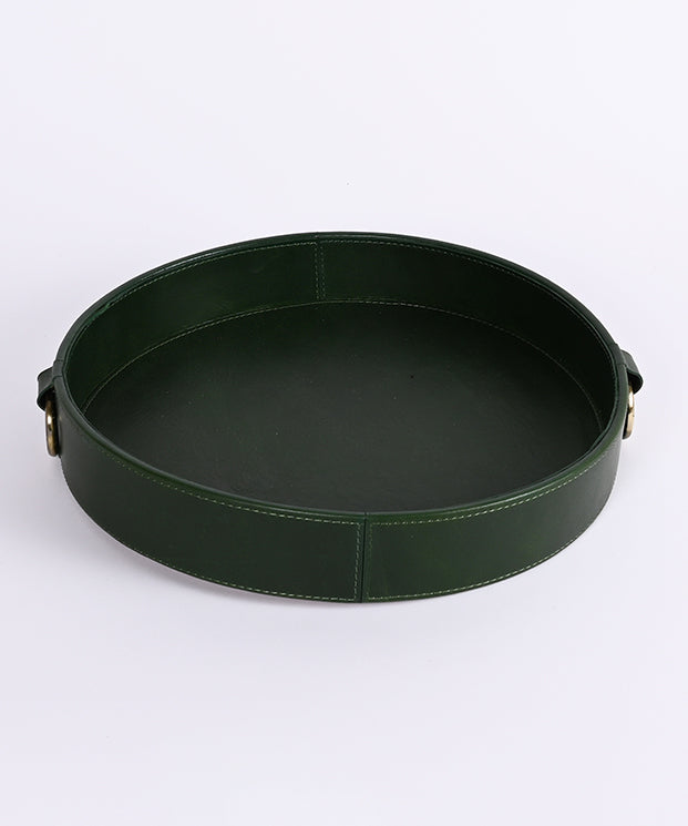 Round Leather Ring Tray