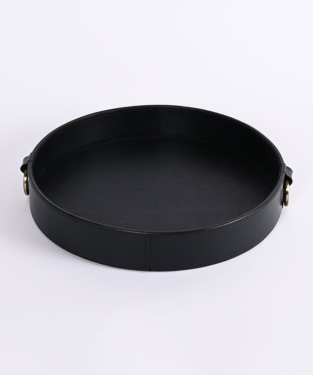 Round Leather Ring Tray