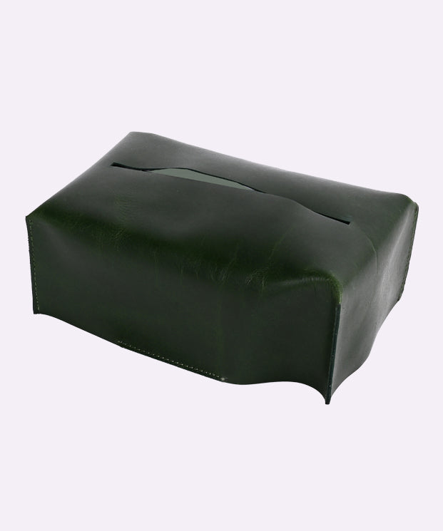 Genuine Leather Long Tissue Box