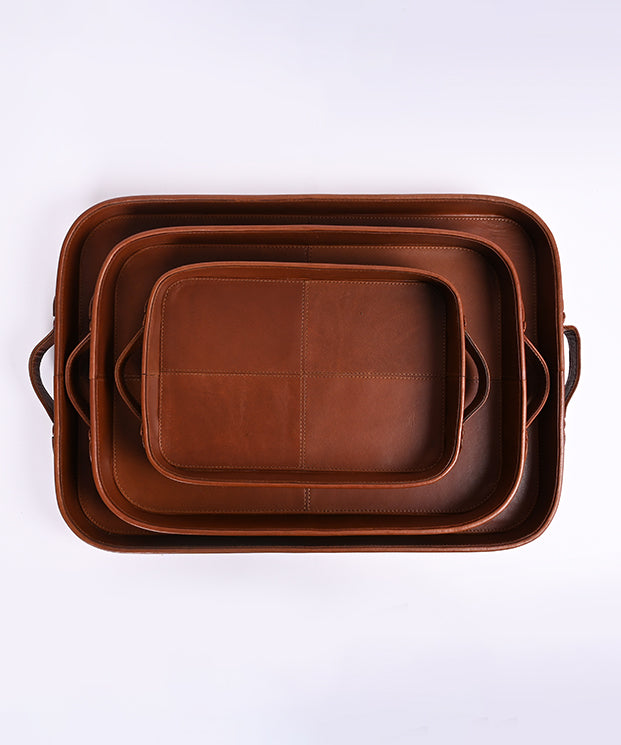 Genuine Leather Tray in 4 colors